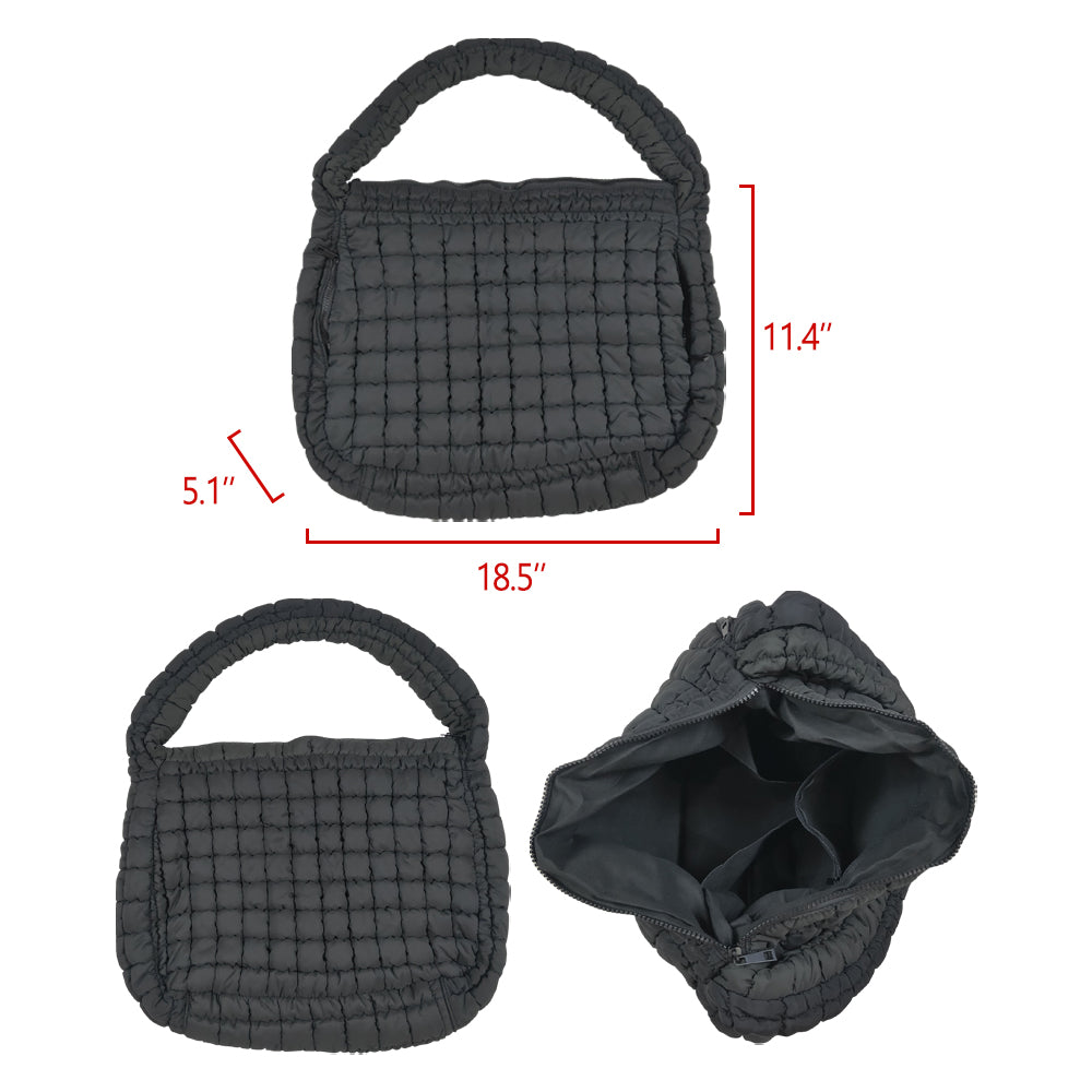 BA0329 black handbag bag 18.5*11.4*5.1 inches 202506 free shipping over $100