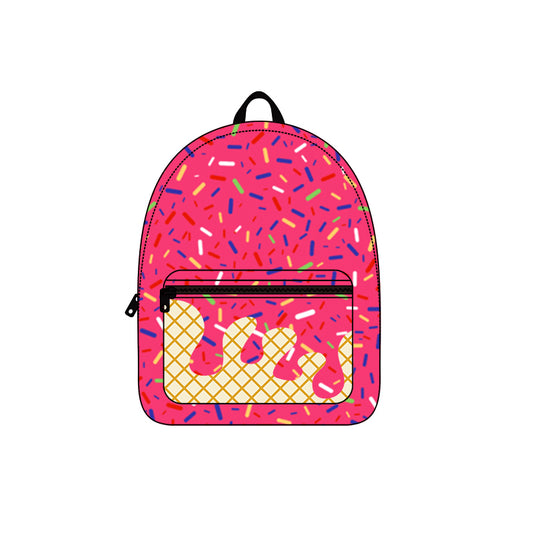 BA0336 preorder pink yellow splatter ice cream drip  backpack bag 5*17*13.5  inches 202507
