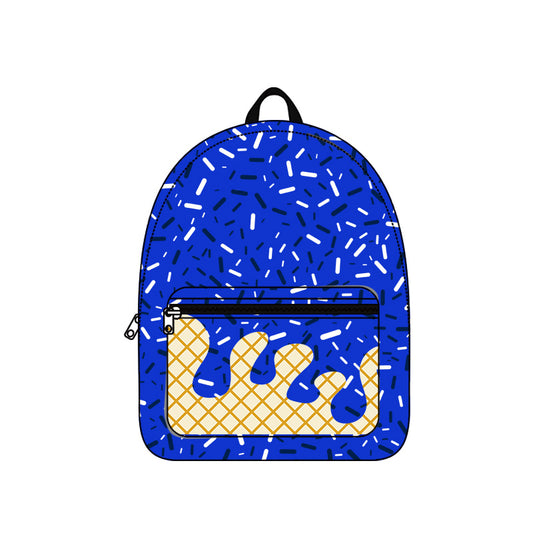 BA0340 preorder blue splatter ice cream drip  backpack bag 5*17*13.5  inches 202507