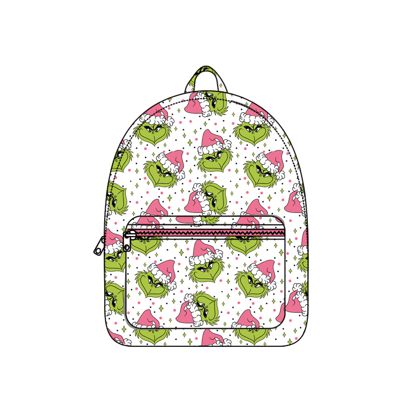 BA0342 grinch splatter ice cream drip backpack bag 5*17*13.5 inches 202507 preorder