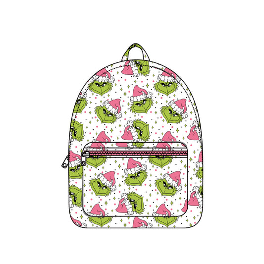 BA0342 grinch splatter ice cream drip  backpack bag 5*17*13.5  inches 202507 preorder