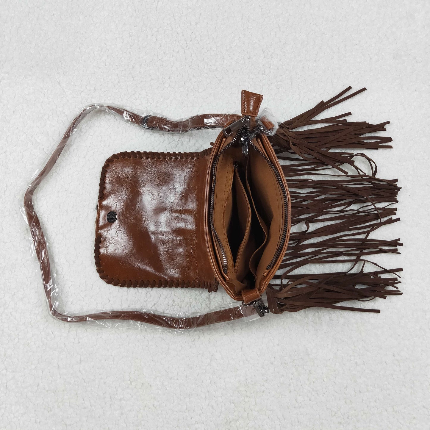 BA0375 Women's Bohemian sling Brown Bag Strap inches leather bag 202509 RTS free shipping over $100