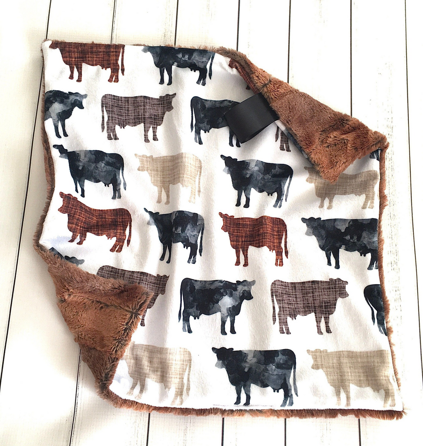 BL0059 preorder western cow brown blanket preorder 20230707