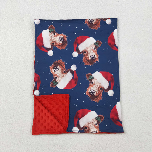 BL0088 RTS  Christmas cow western blanket 202510  RTS