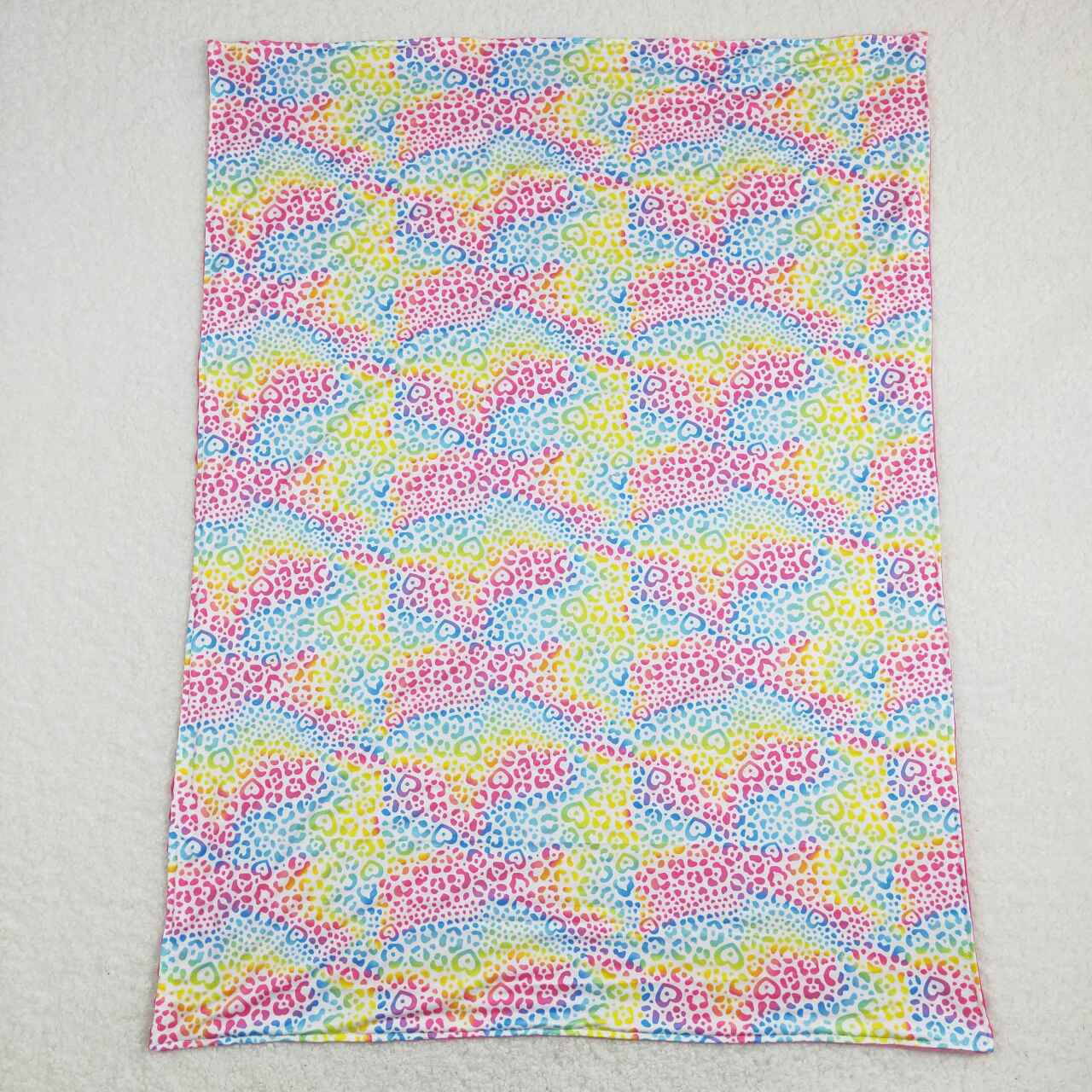 BL0121 Rainbow colorful green blanket 202401 RTS