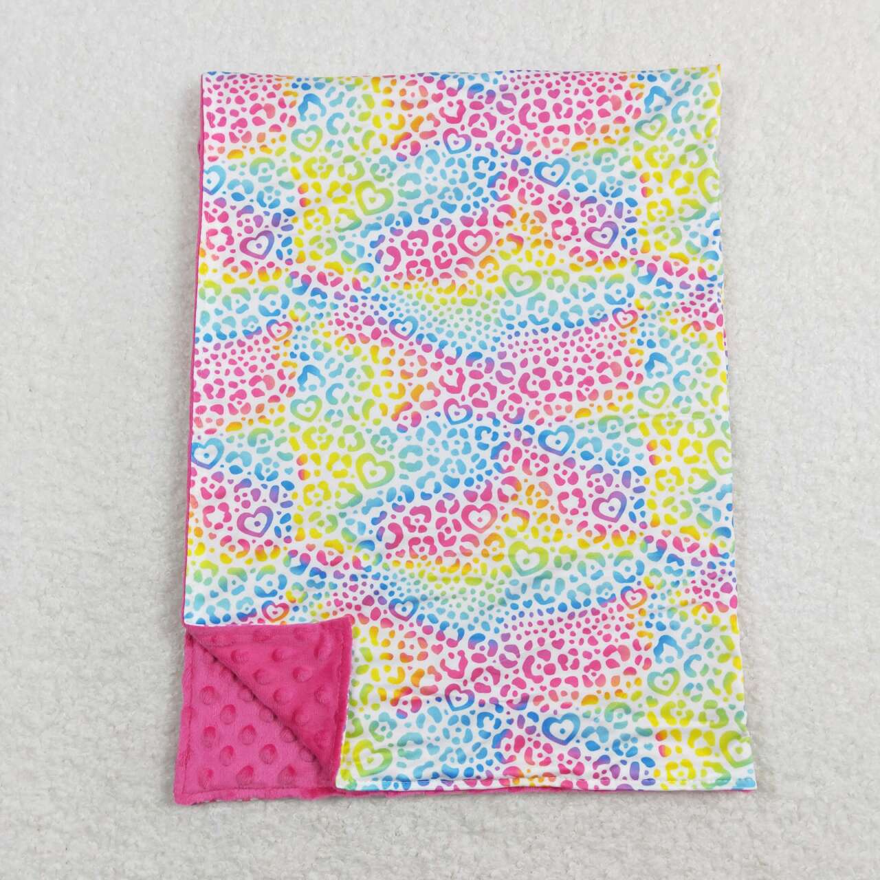 BL0121 Rainbow colorful green blanket 202401 RTS