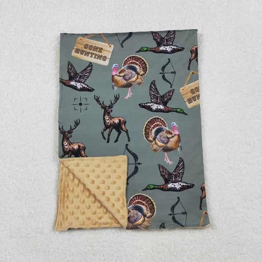 BL0151 RTS GO HUNTING Duck deer western blanket 202510  RTS