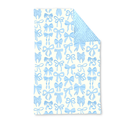 BL0224  bow blue blanket 202508  preorder