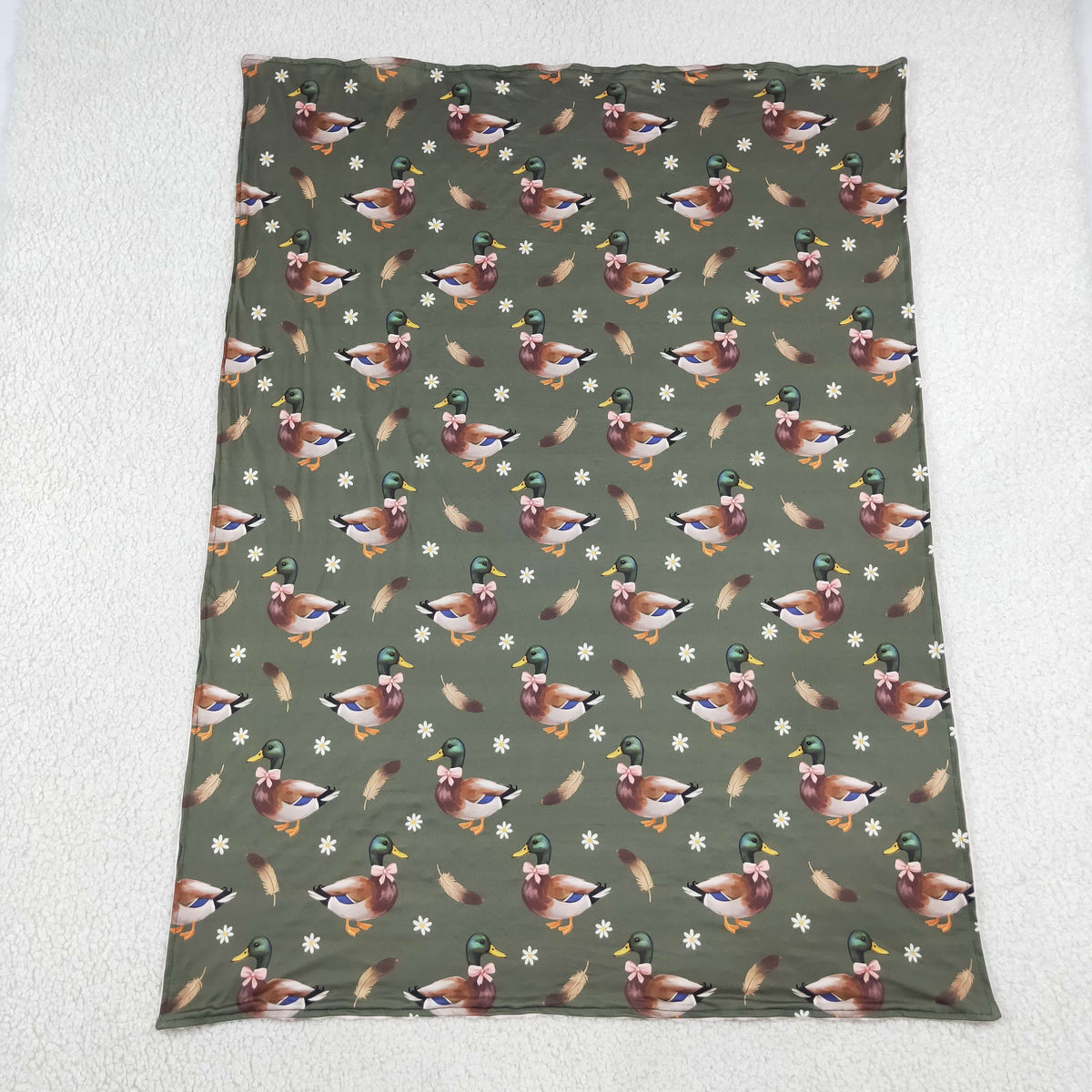 RTS NO MOQ BL0283 western duck GREEN blanket 202609