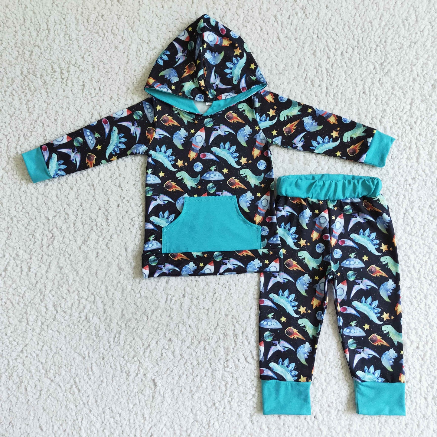 promotion BLP0055 blue cartoon long sleeve Hoodie boy outfit dinosaur 20230623 RTS
