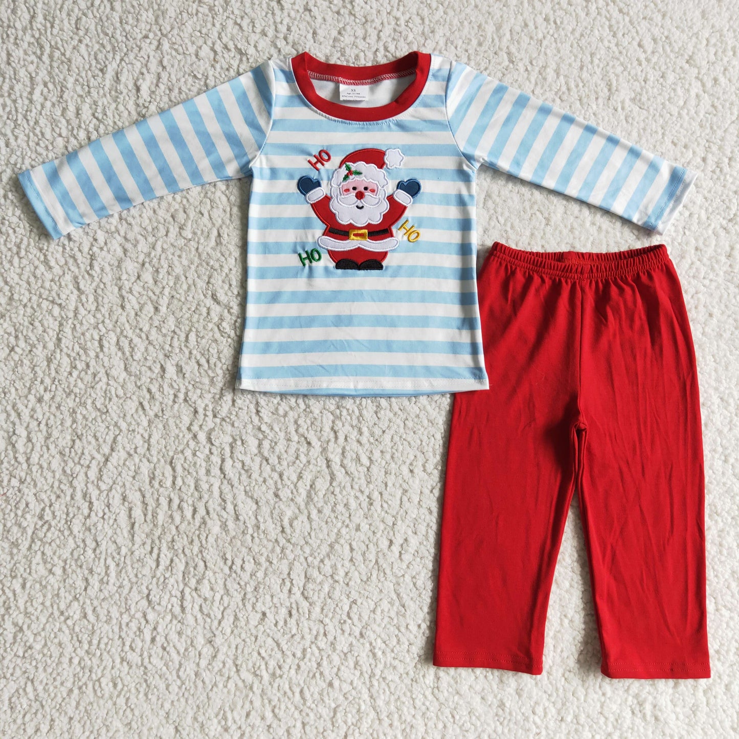 BLP0067 western Santa long sleeve kids boy pajamas outfit 20230704 RTS