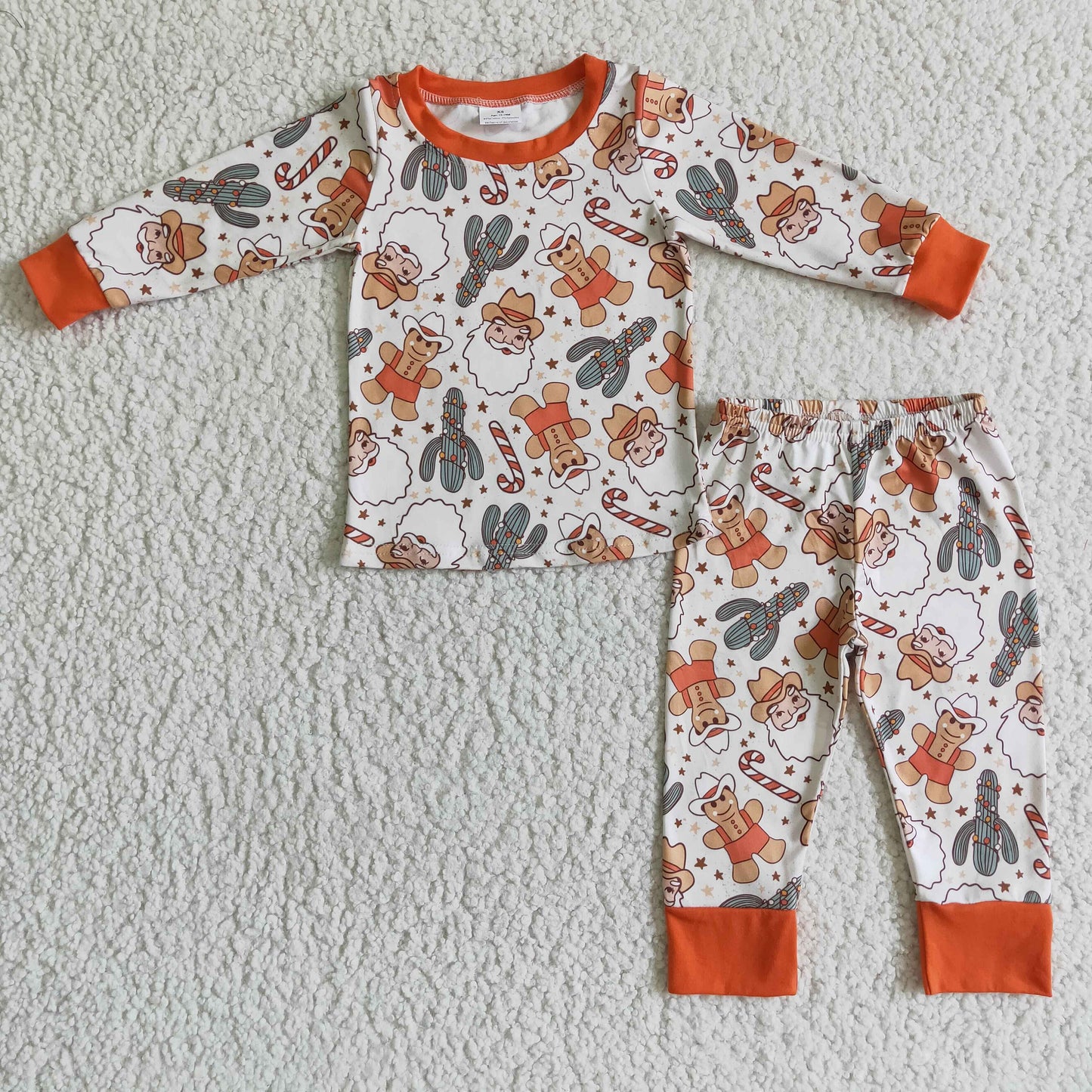 promotion BLP0082 Girl gingerbread print cartoon christmas long sleeve pajamas girl outfit 20230622 RTS