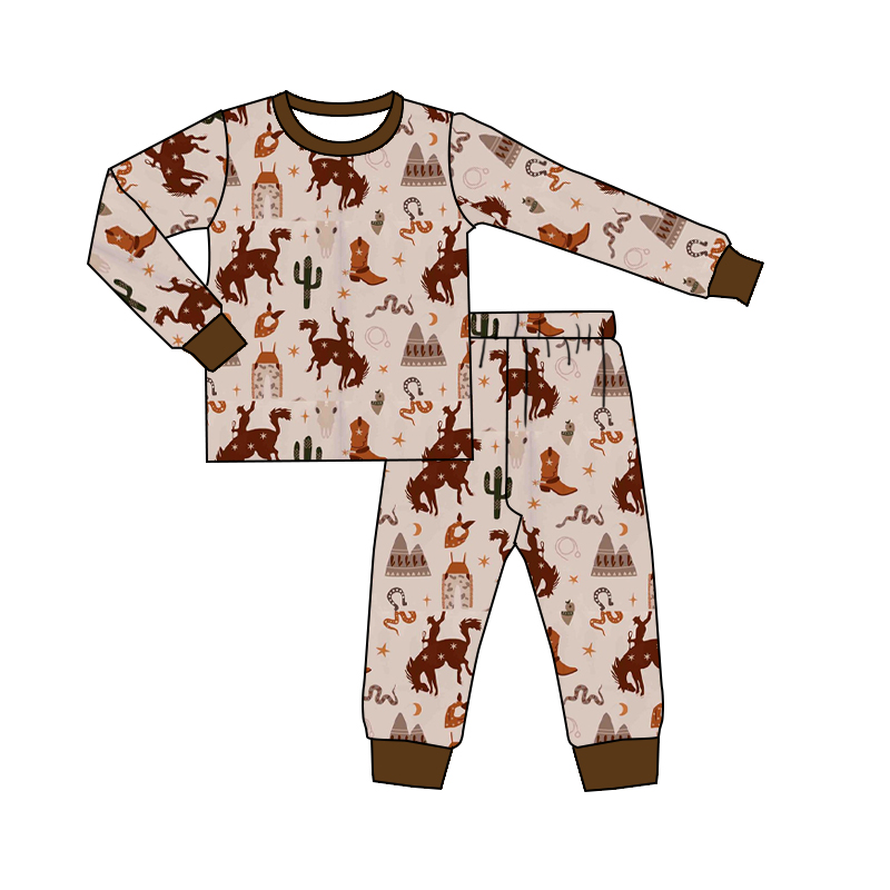 BLP0183 preorder western cartoon long sleeve kids boy pajamas outfit 20230520