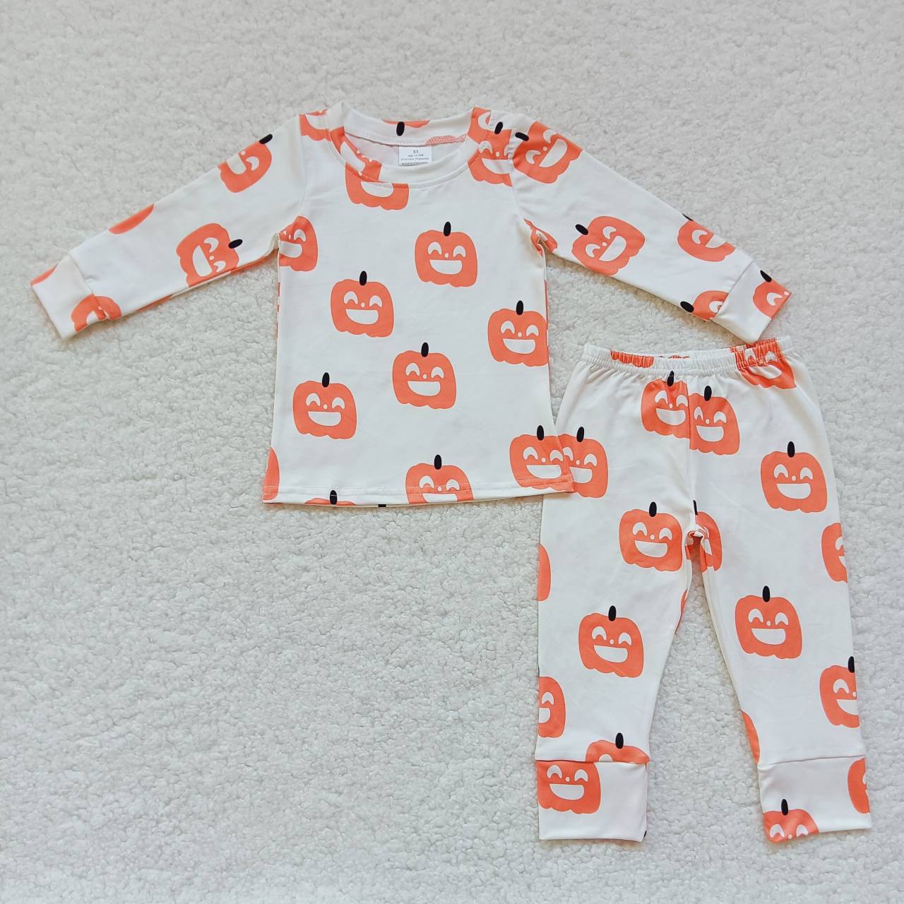 BLP0244 pumpkin long sleeve girl boy pajamas outfit 20230801 RTS
