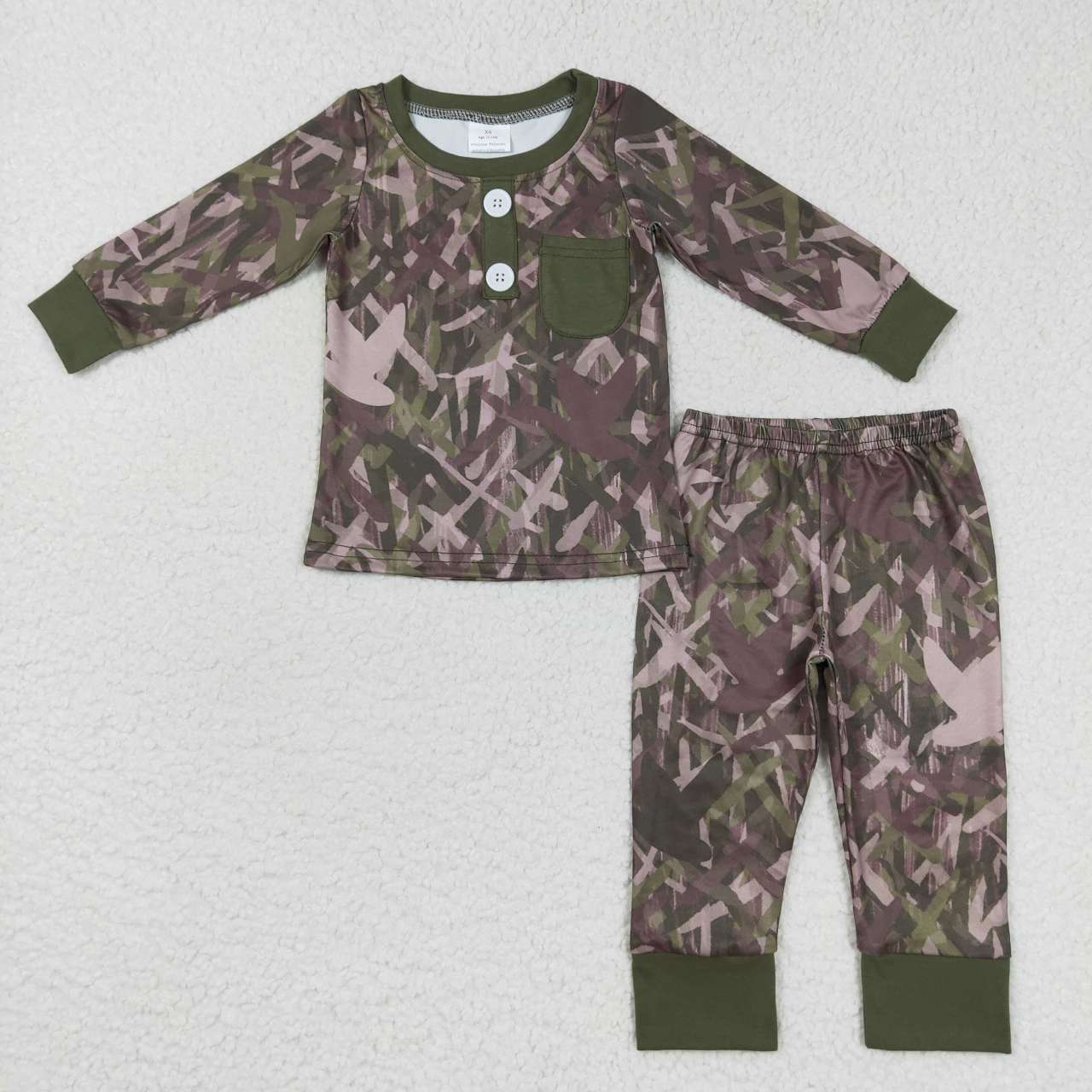 BLP0326 Camo long sleeve boy pajamas outfit RTS 20231004