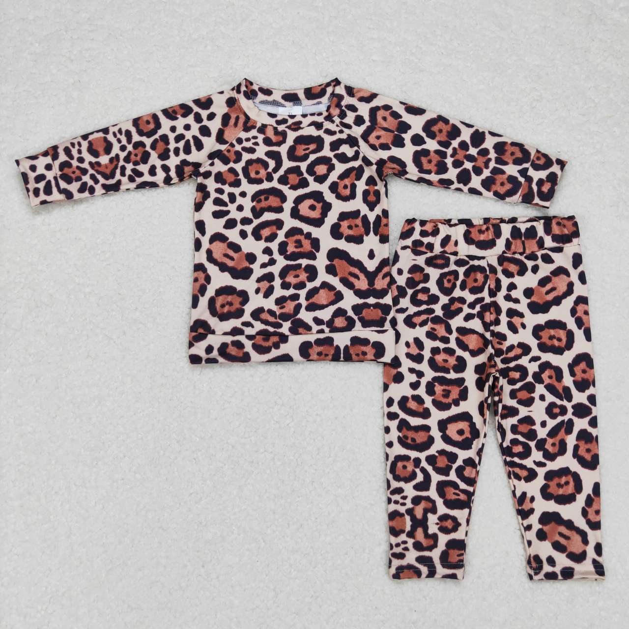 BLP0358 western leopard short sleeve pants boy pajamas outfit 20231010