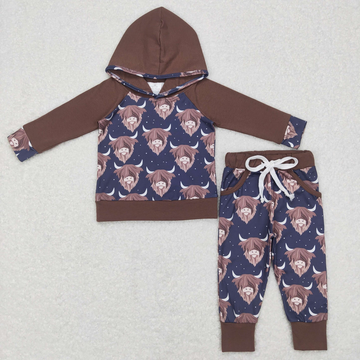 BLP0365 western cow long sleeve hoodie boy outfit RTS 20231026 RTS