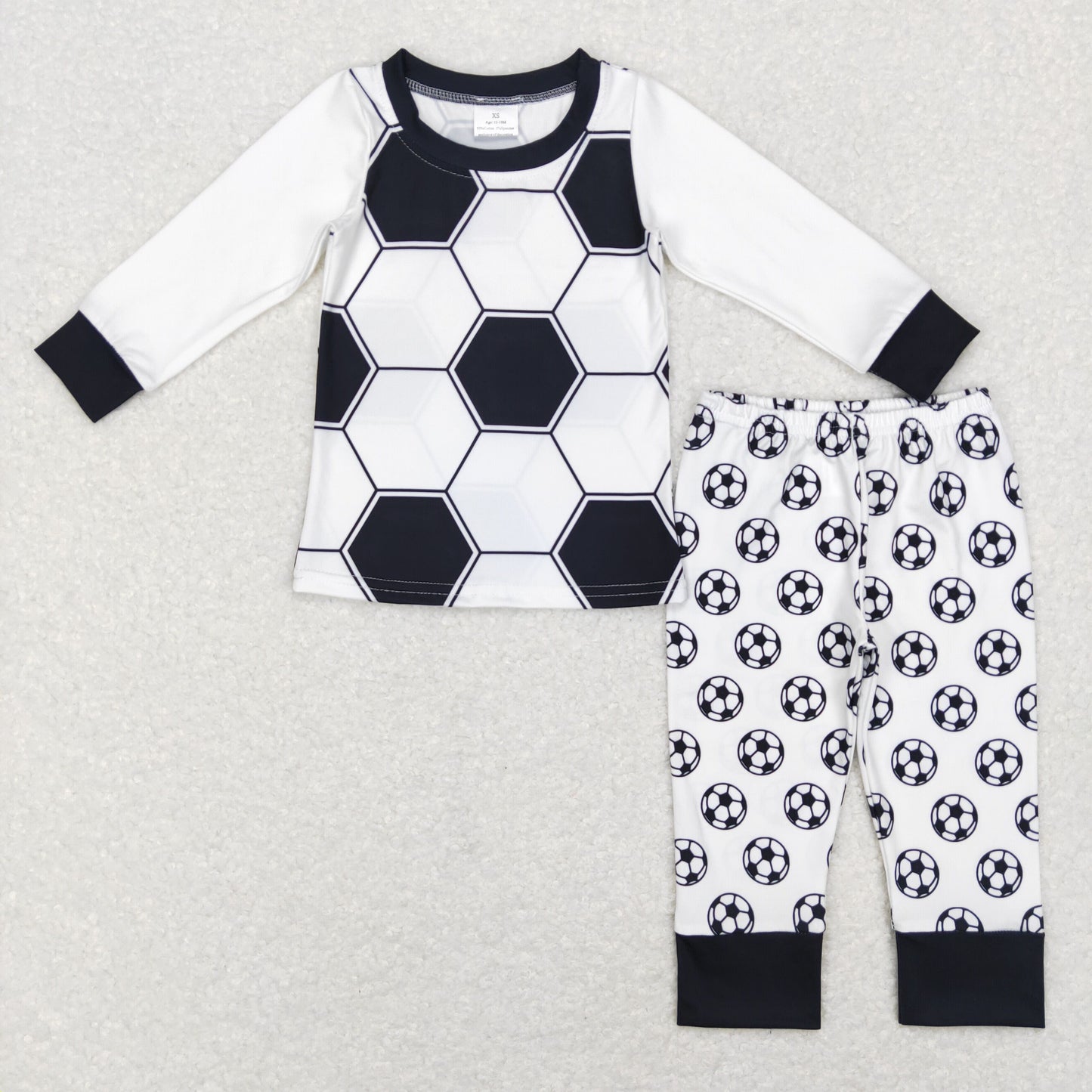 BLP0427 football ball long sleeve boy outfit pajamas RTS 20231130