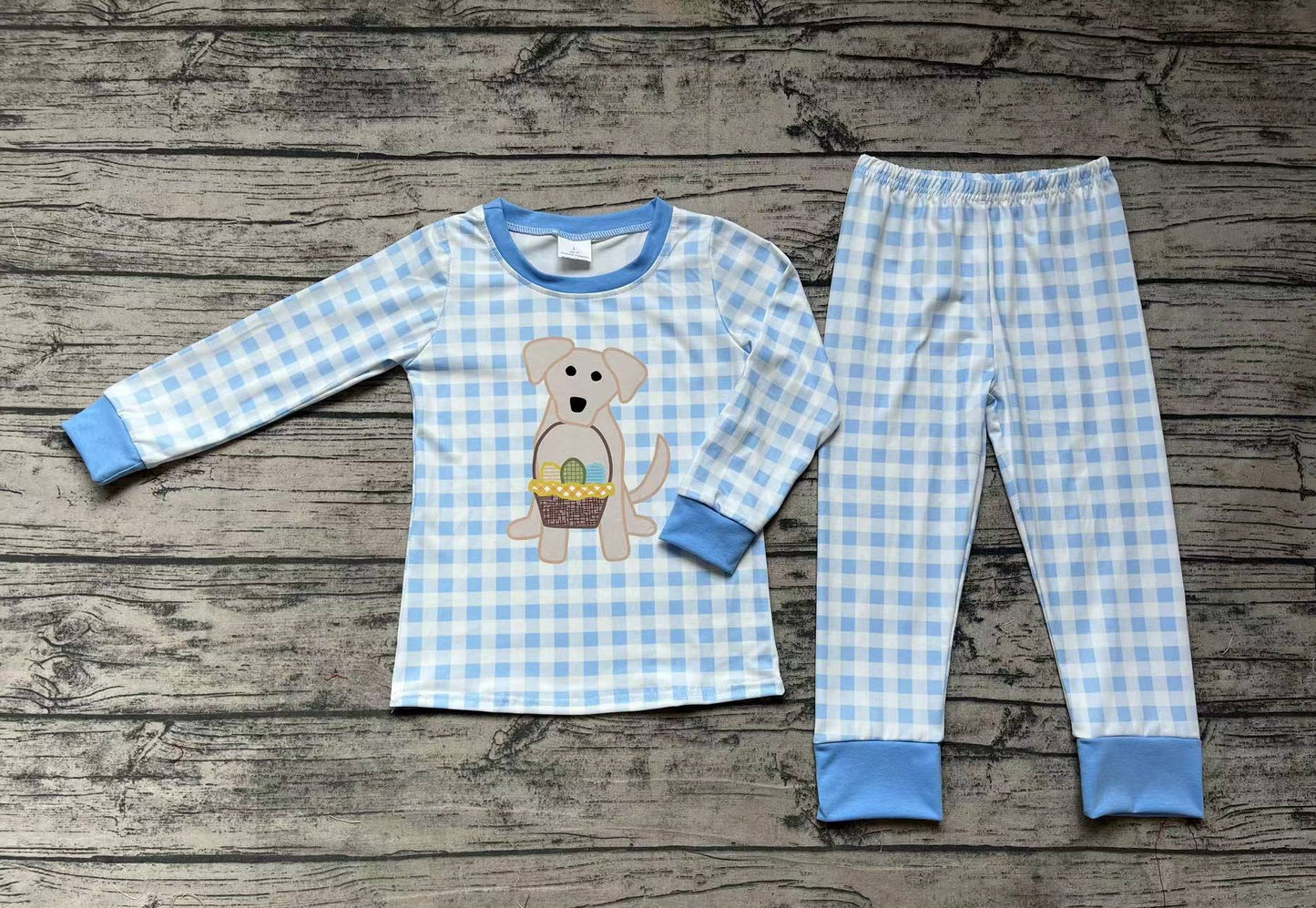 BLP0432 dog embroidery animals boy outfit RTS 202401
