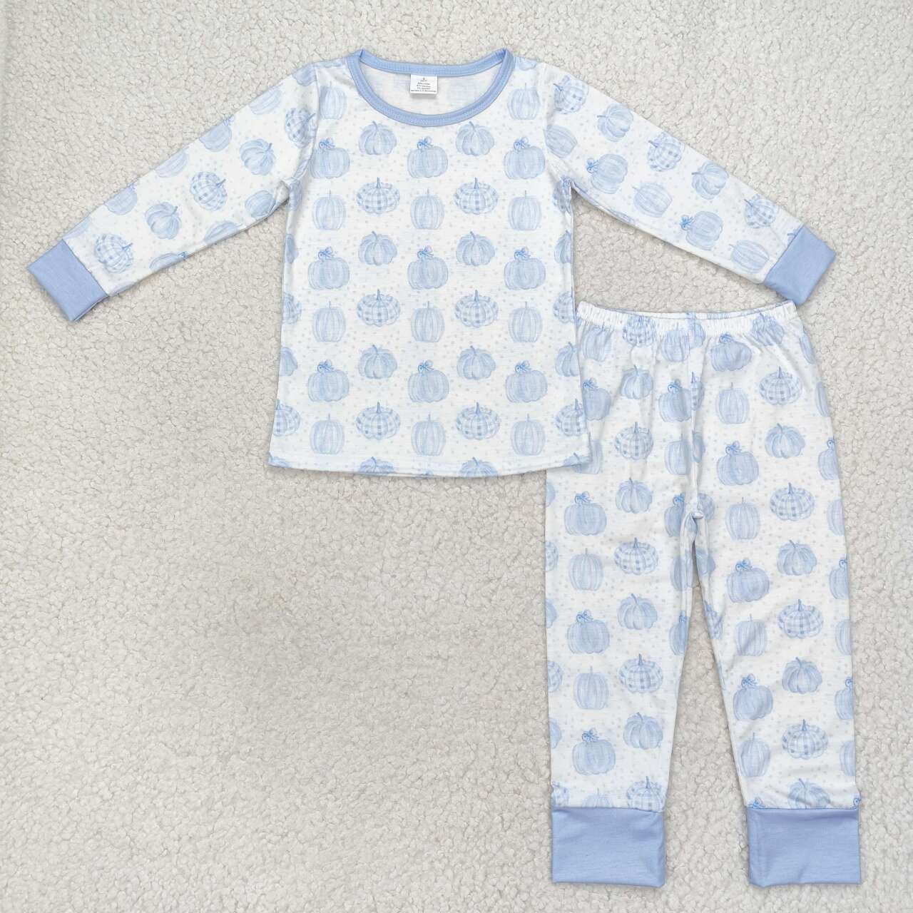 BLP0469 Bamboo Halloween pumpkin boy pajamas outfit 202406 RTS