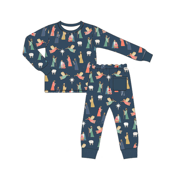 BLP0524 thanksgiving Jesus pajamas boy outfit preorder 202405)