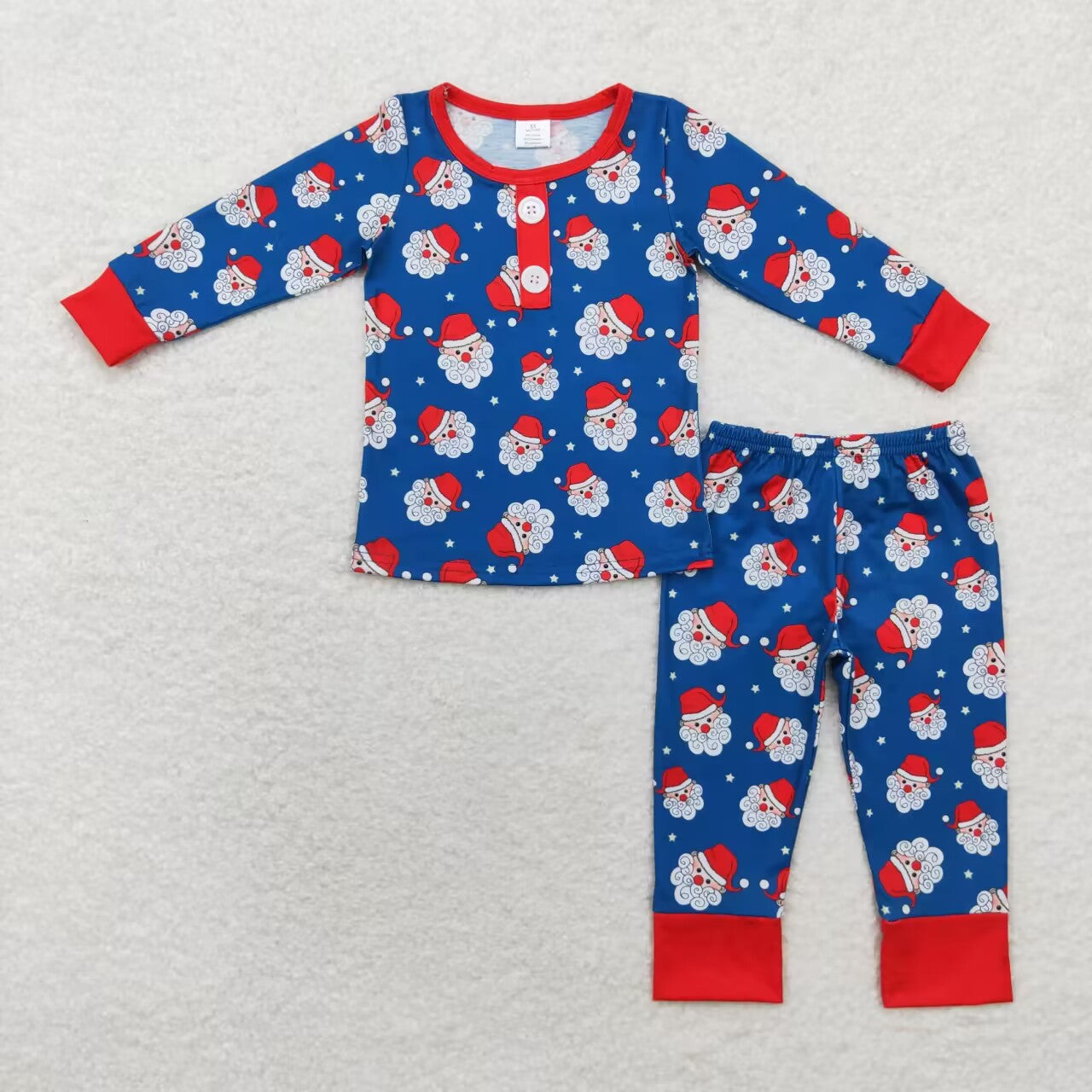 Bamboo Christmas santa BLP0551 boy pajamas outfit 202407 sibling RTS