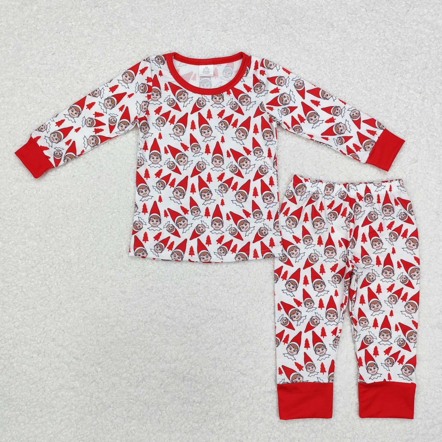 BAMBOO BLP0558 Christmas elf boy pajamas outfit 202409 sibling RTS