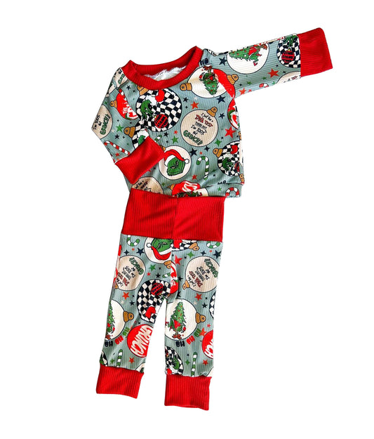 CUSTO MOQ3 BLP0574 Christmas gtinch pajamas boy outfit 202406
