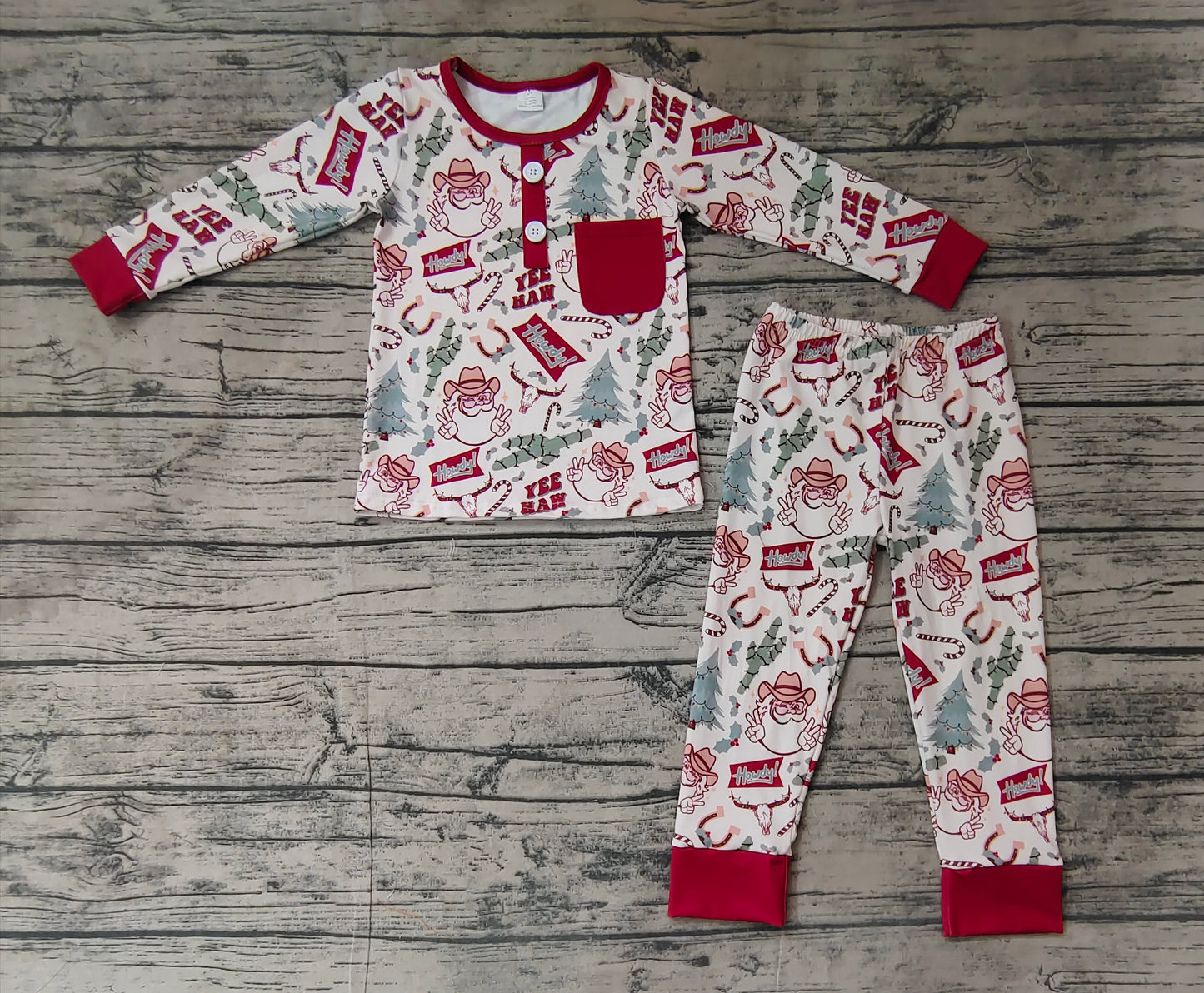 BAMBOO BLP0620 Christmas boy cotton pajamas outfit 2024049 RTS sibling
