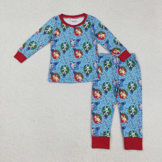 BLP0638 bluey Christmas boy pajamas outfit  202408 sibling RTS