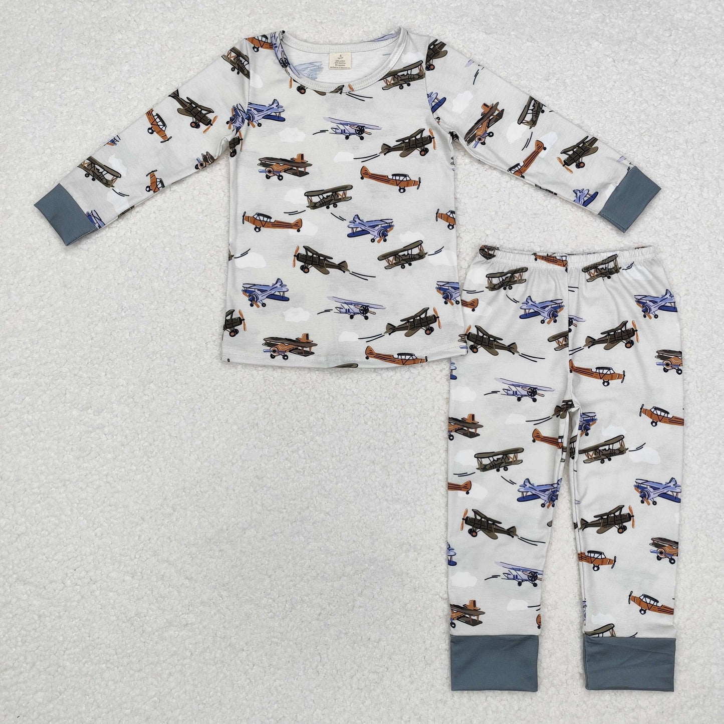 -Bamboo BLP0647 plane boy pajamas outfit 202409 sibling