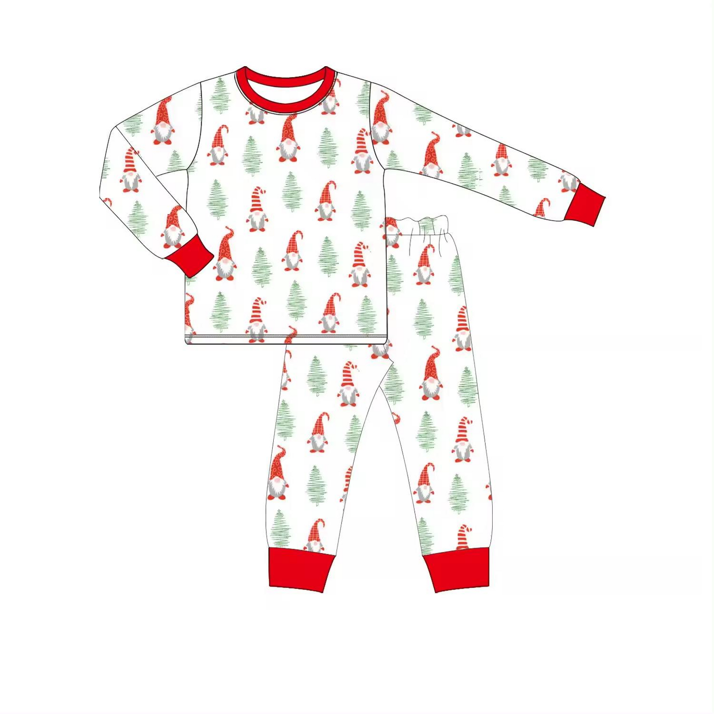 Christmas tree cartoon sibling BLP0661 preorder pajamas boy outfit 202407 sibling