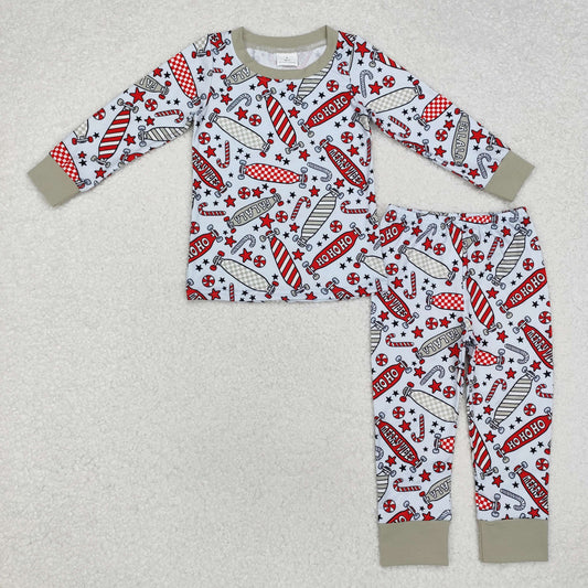Christmas skateboarding ho BLP0675 boy pajamas outfit 202410 RTS