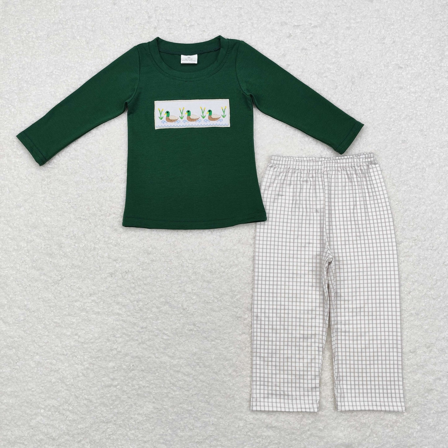 BLP0717 duck embroidery long sleeve children boy outfit pajamas 202408 RTS