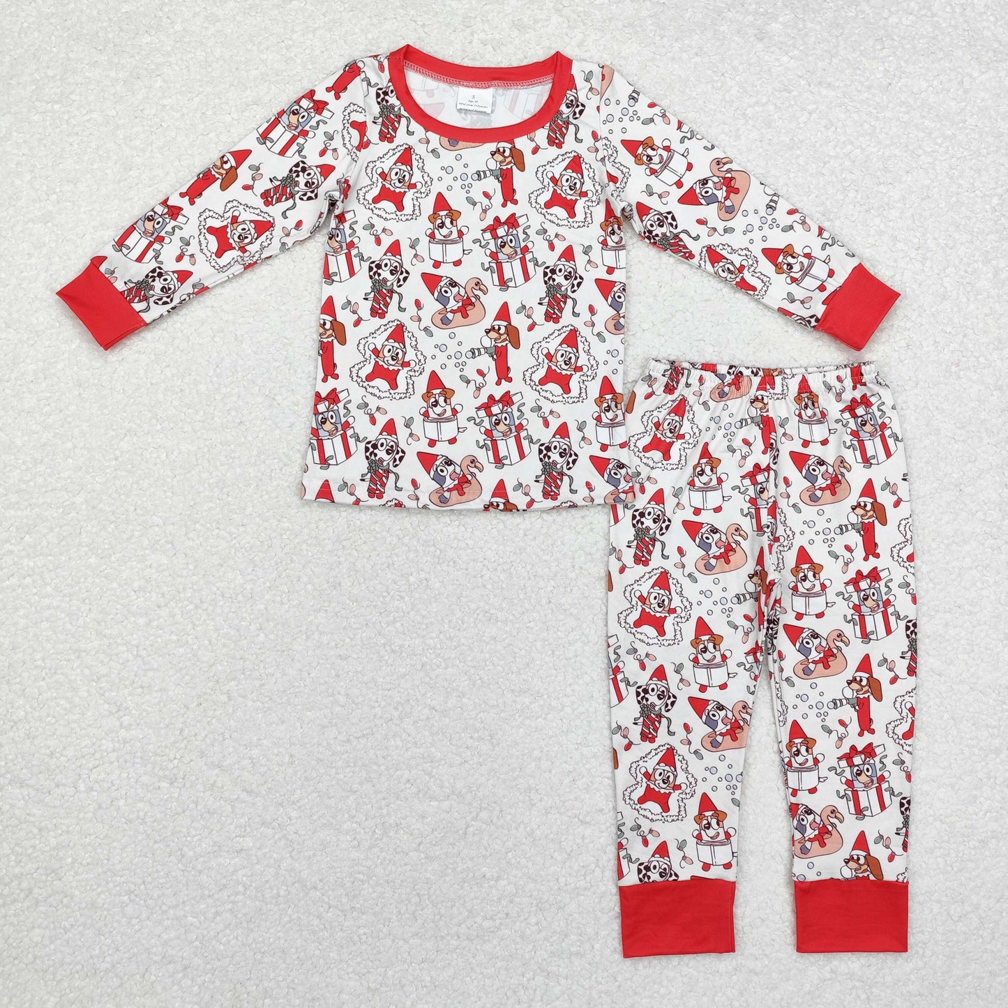 BLP0721 Christmas bluey boy pajamas outfit 202409 sibling RTS