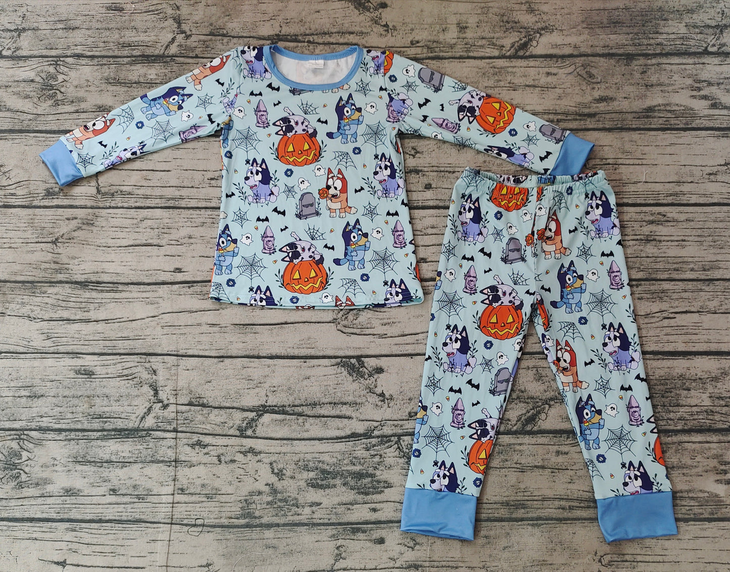 BLP0726 halloween bluey boy pajamas outfit 202409 RTS