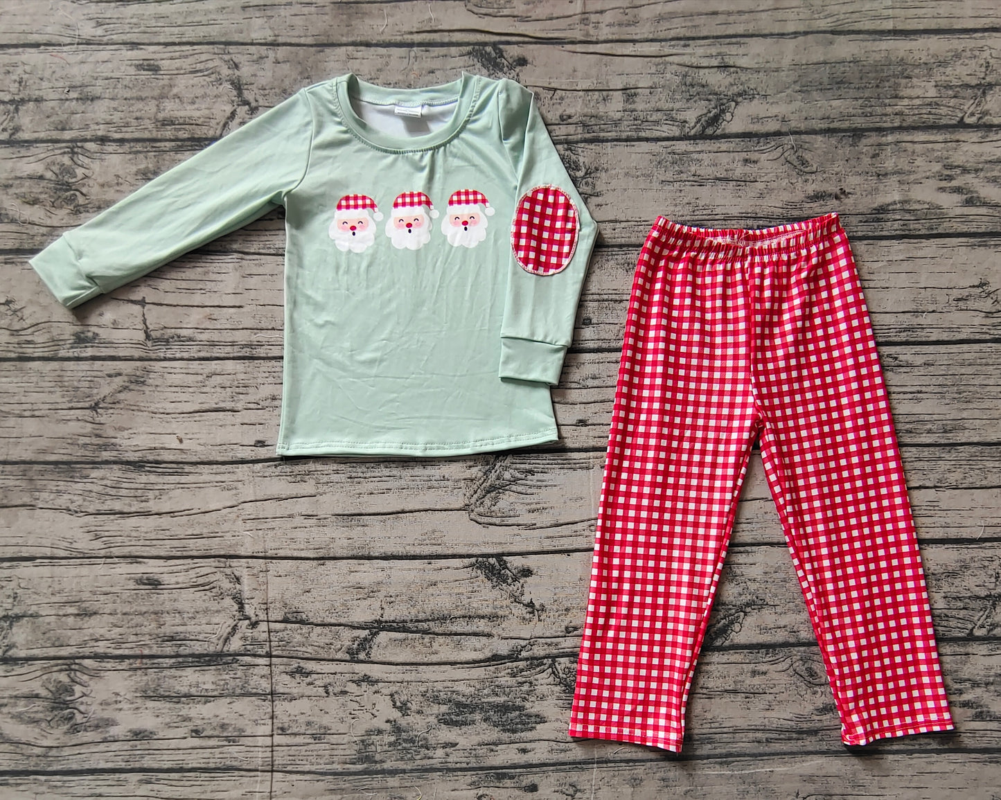 BLP0774 Christmas santa boy pajamas outfit 202409 RTS sibling
