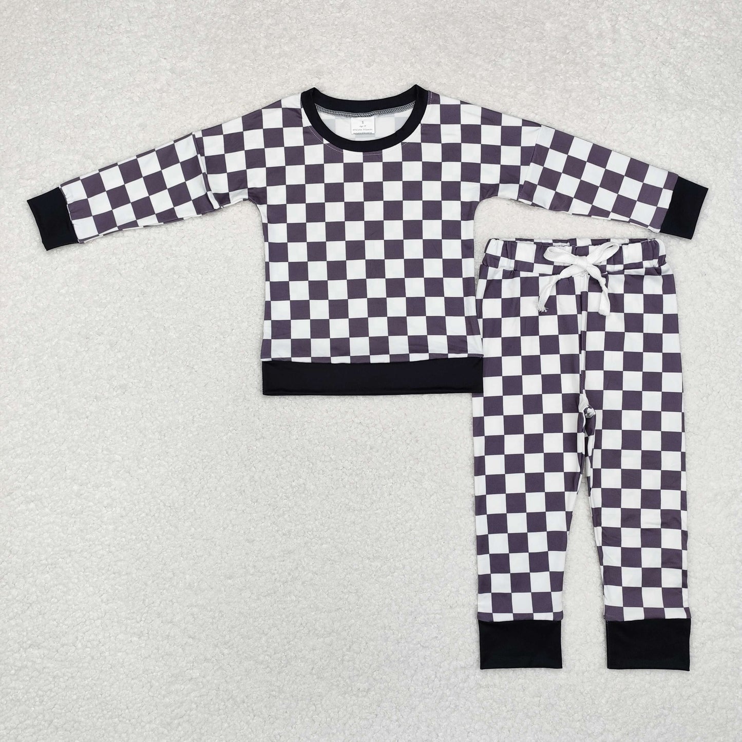 checkerboard sibling BLP0786 long sleeve children boy outfit pajamas 202409 rts