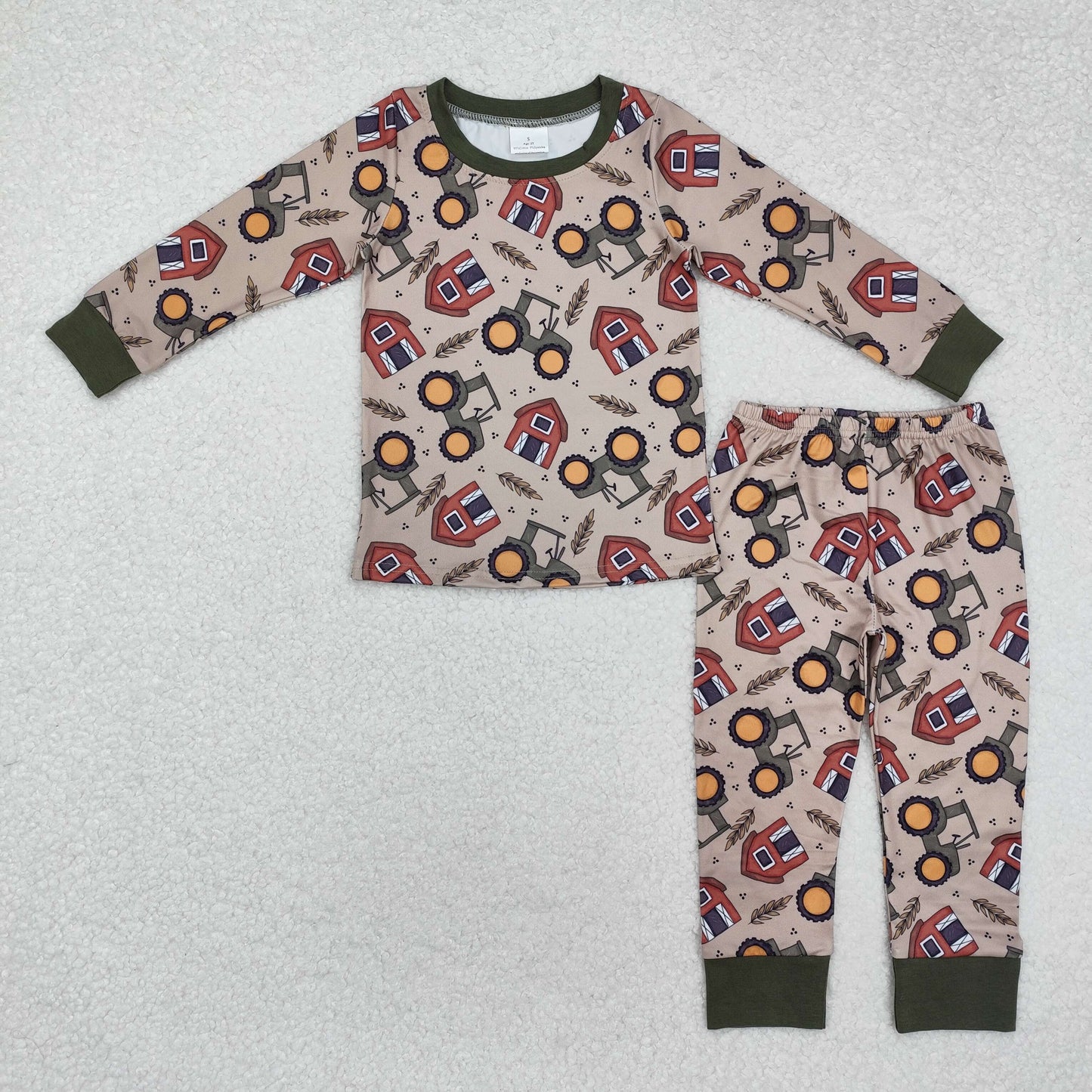 BLP0803 tactor farm horse boy pajamas outfit 202501 RTS