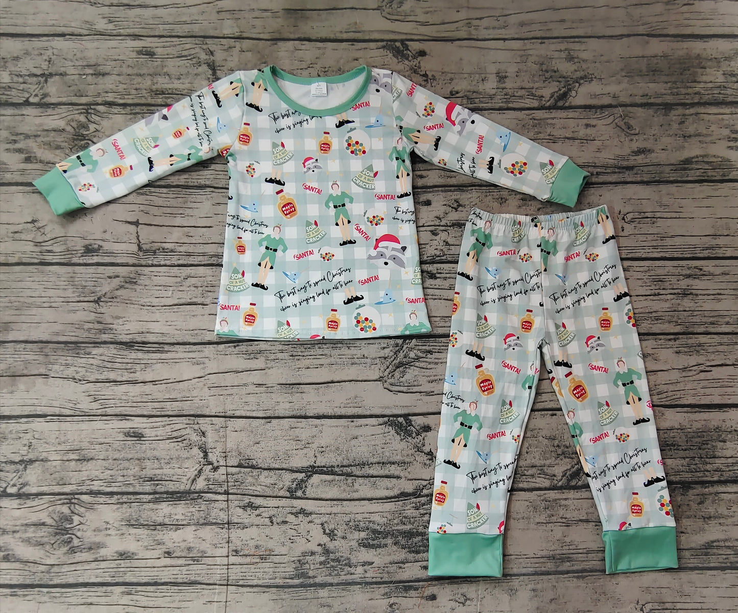 BAMBOO BLP0804 RTS Christmas boy pajamas outfit 202408