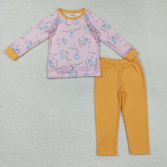 BLP0835  Halloween pumpkin flower girl outfit  202408 RTS sibling