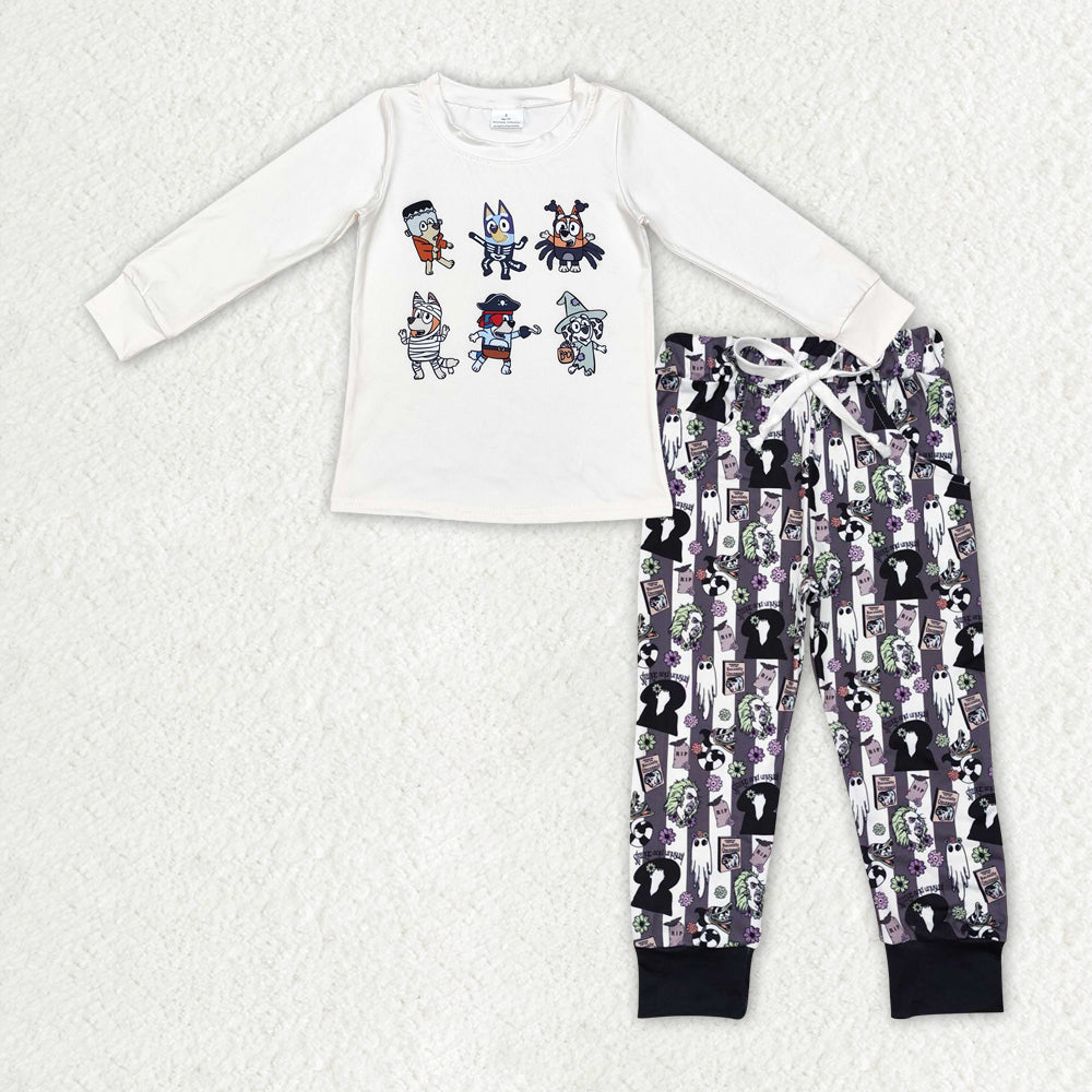 BLP0893 组合 Halloween bluey dog boys outfit 202408 RTS