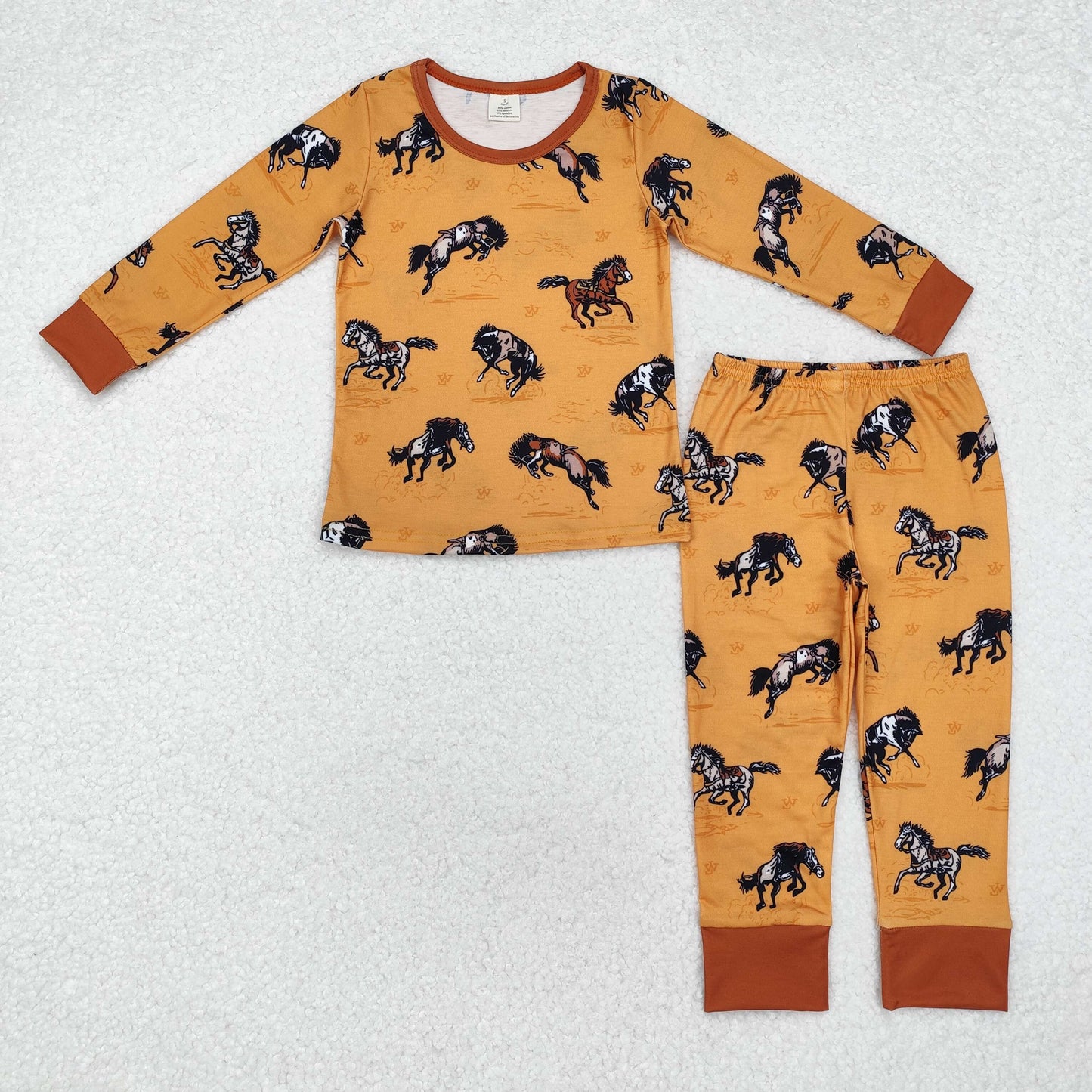 BLP0899 BAMBOO rodeo horse western hunting boy pajamas outfit 202410 RTS