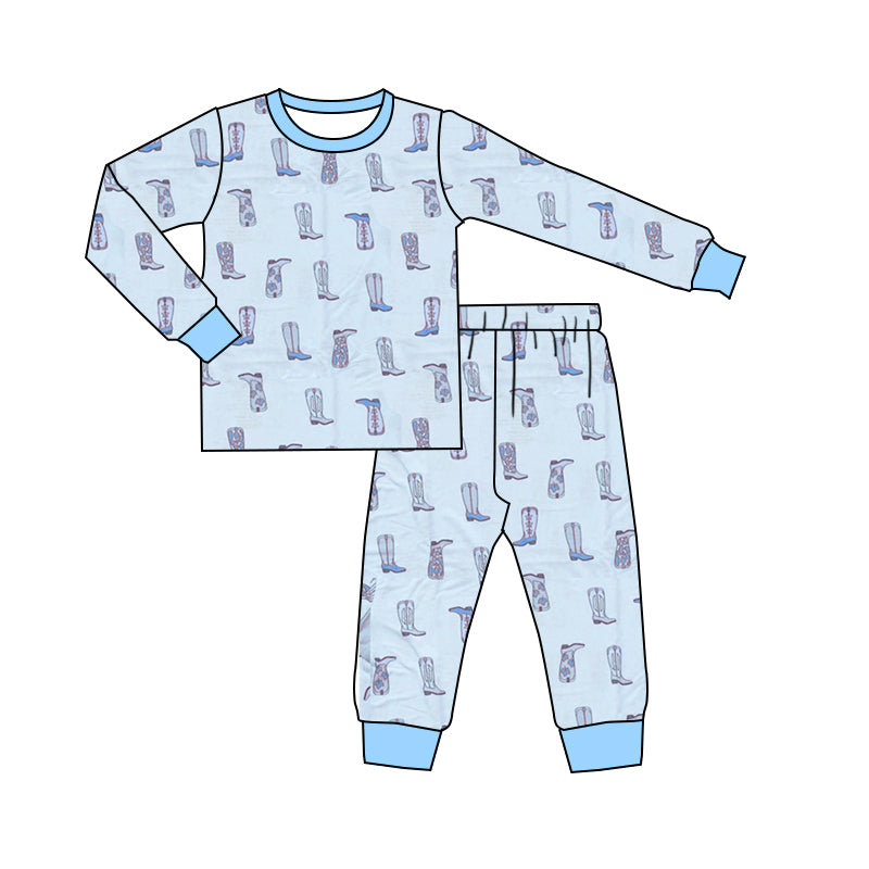BLP0901 preorde boots radeo western hunting boy pajamas outfit 202408