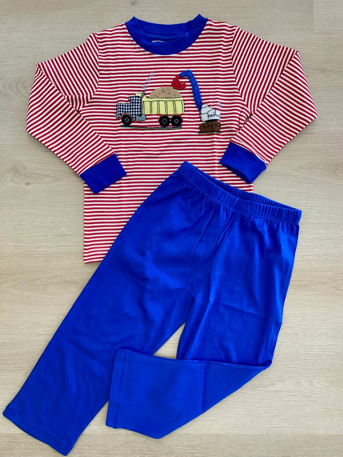 BLP0948 preorder tractor western boy pajamas outfit 202409