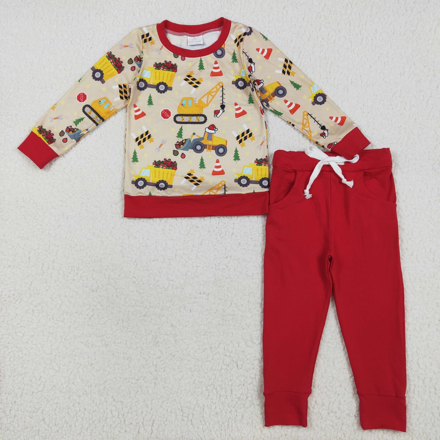 BLP1073 tractor western pajamas boy outfit 202507 RTS