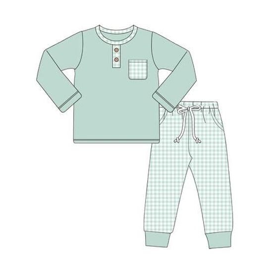 BLP1077 green preorder western kids outfit 202505