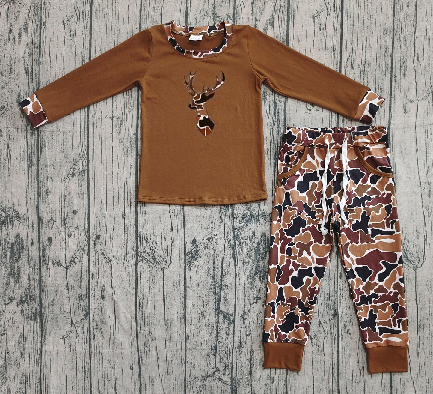 BLP1078 deer camo preorder western kids outfit 202508