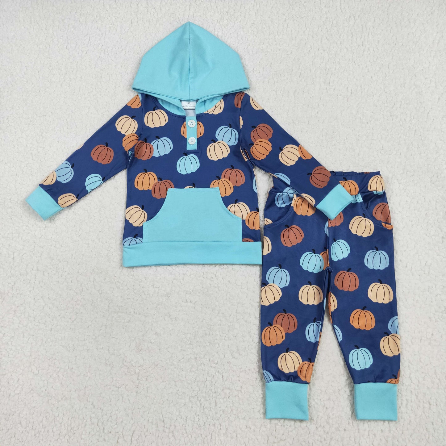 BLP1154 pumpkin Halloween hoodie western kids boy outfit 202507 RTS
