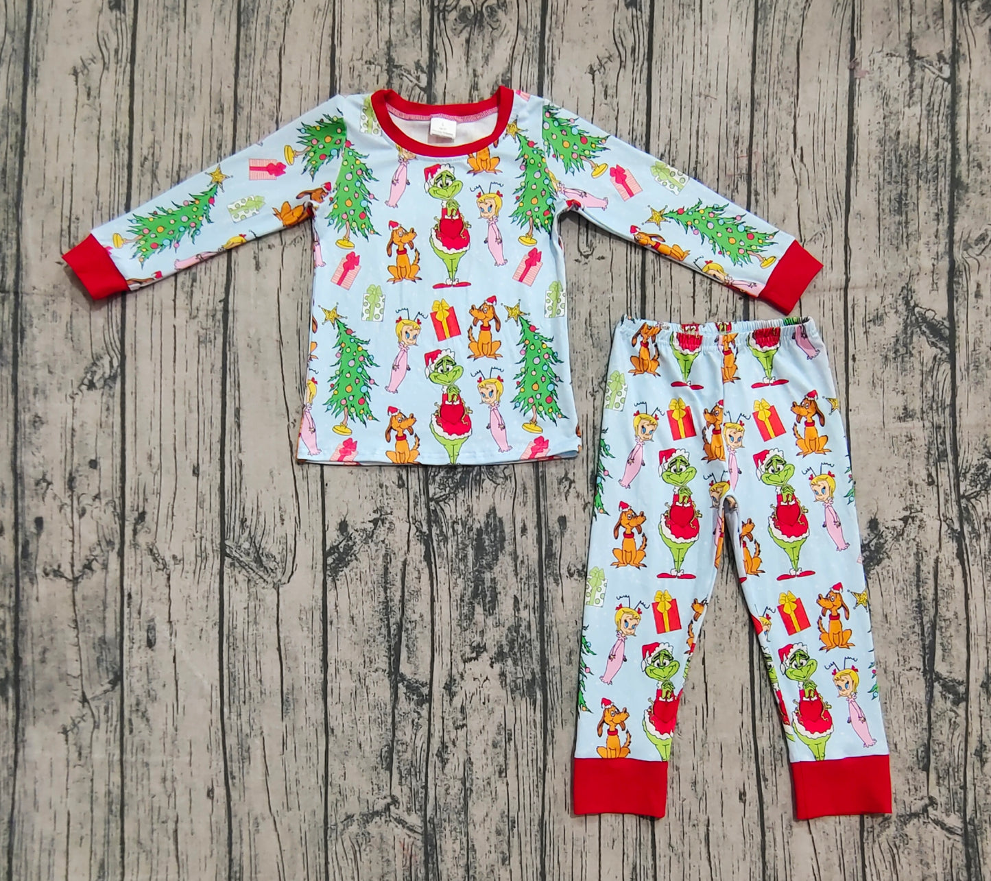 BLP1189 grinch dog Christmas boy sibling outfit 202508 preorder